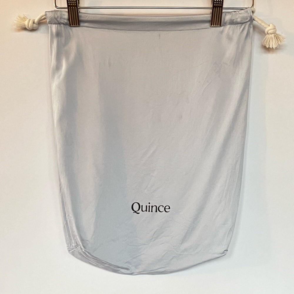 Quince Soft Gray Drawstring Pouch - Picture 3 of 8